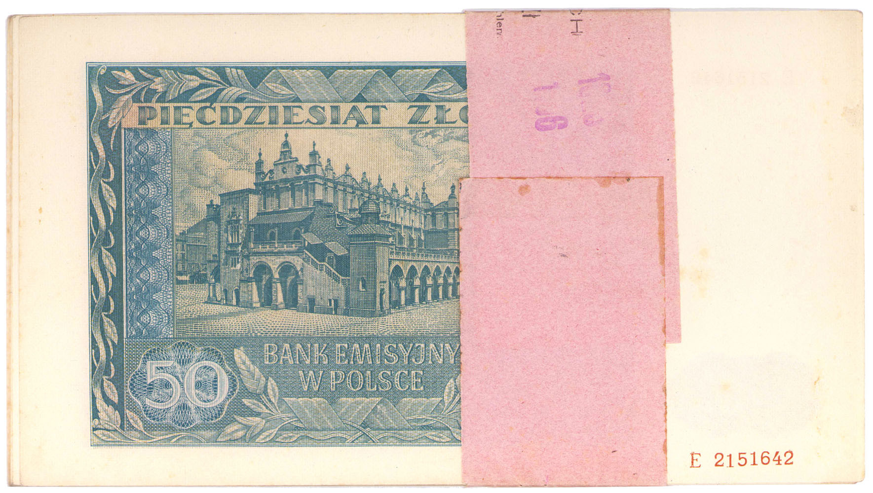 20 złotych, 1.08.1941, seria E – PACZKA 20 sztuk